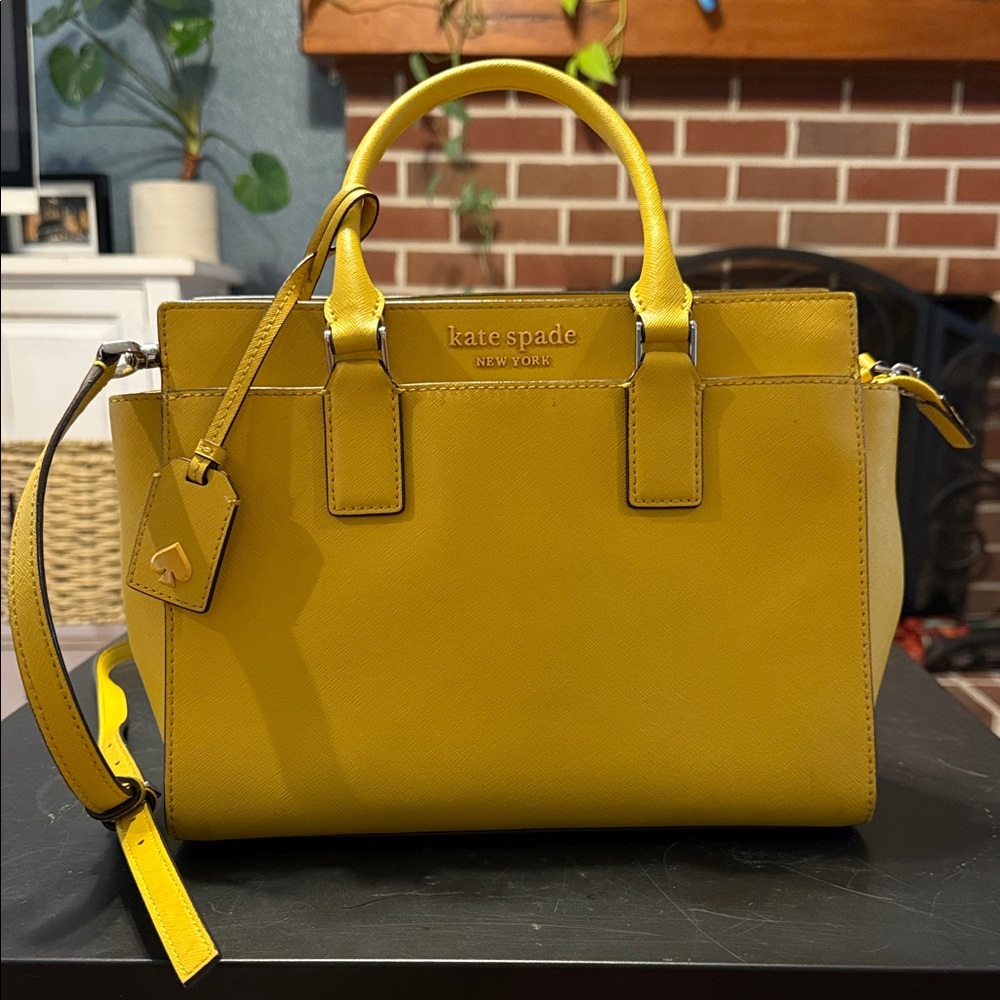 Kate Spade Yellow Satchel with Gold Hardware
